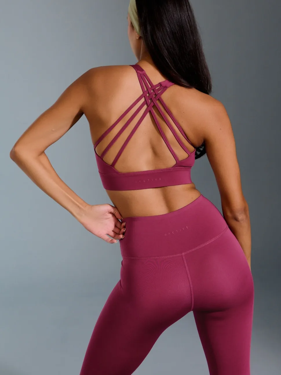 Burgundy Red Power Active Sports Leggings