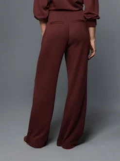 Burgundy Red Premium Wide Leg Jersey Joggers