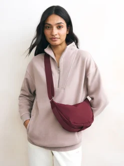 Burgundy Red Sling Cross Body Bag