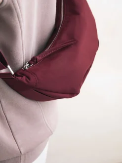Burgundy Red Sling Cross Body Bag