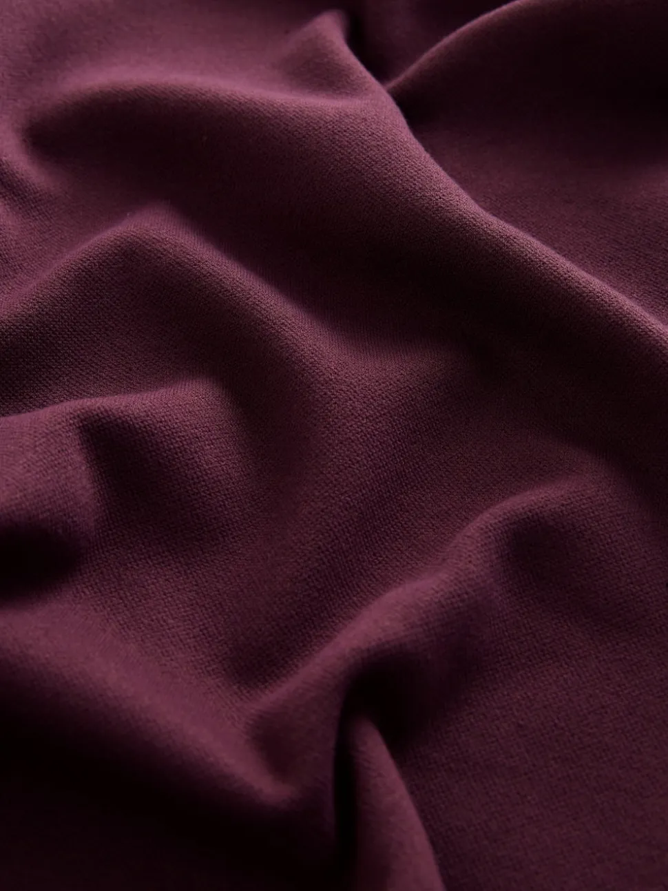 Burgundy Red Wide Leg Compact Trousers