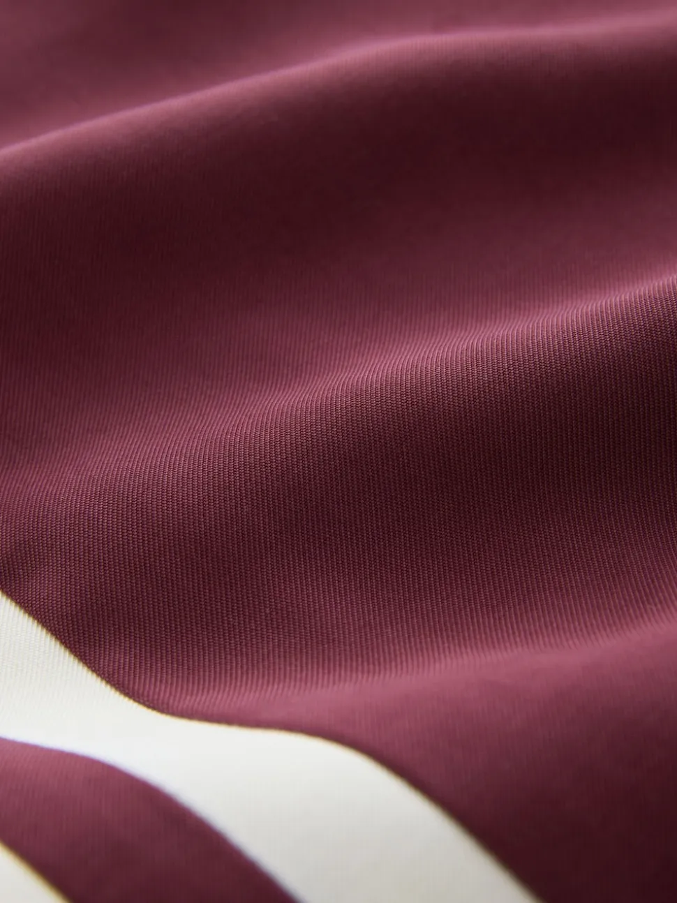 Burgundy Red Wide Leg Side Stripe Trousers