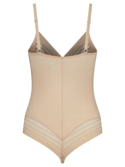 Bye Bra Powermesh Thong Bodysuit