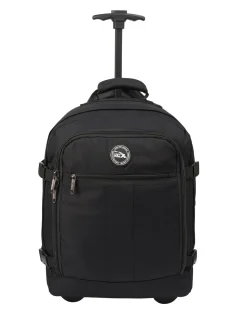Cabin Max Dark Black Metz Underseat Hybrid 30 Litre Trolley Bag and Backpack