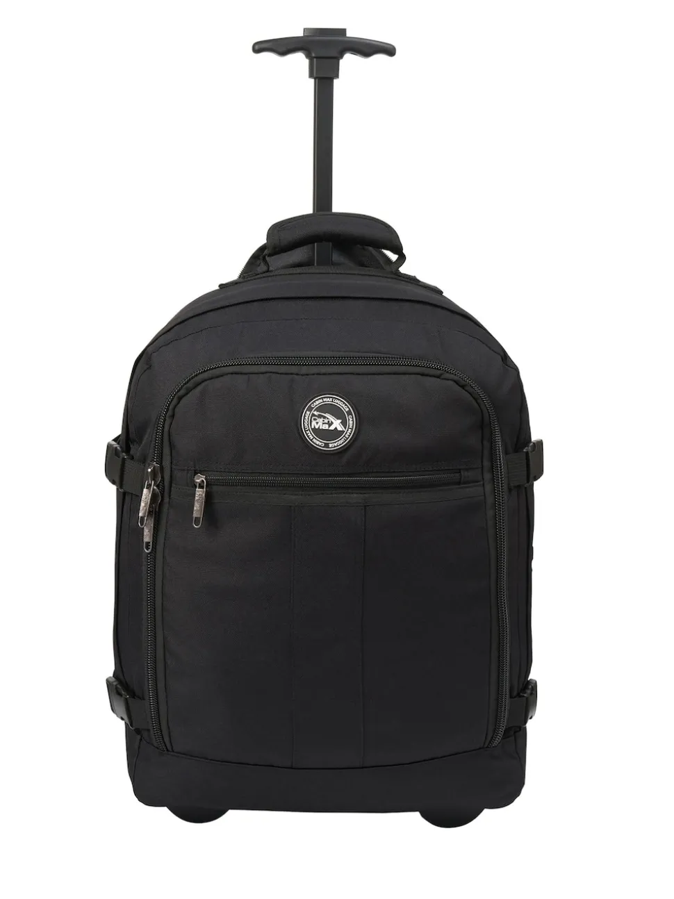 Cabin Max Dark Black Metz Underseat Hybrid 30 Litre Trolley Bag and Backpack