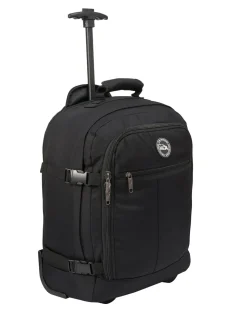 Cabin Max Dark Black Metz Underseat Hybrid 30 Litre Trolley Bag and Backpack