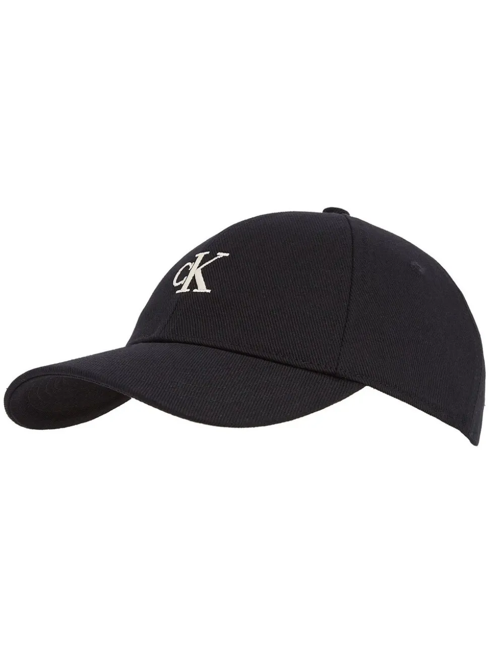 Calvin Klein Black Embroidered Monogram 100% Cotton Cap