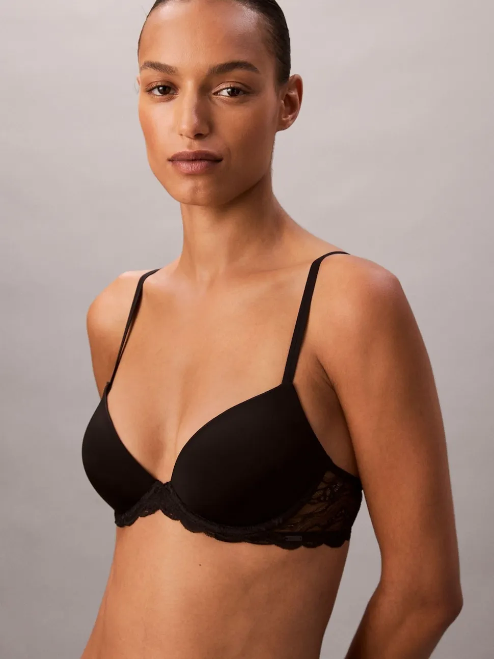 Calvin Klein Black Lift Demi Bra Sensual Stretch Lace