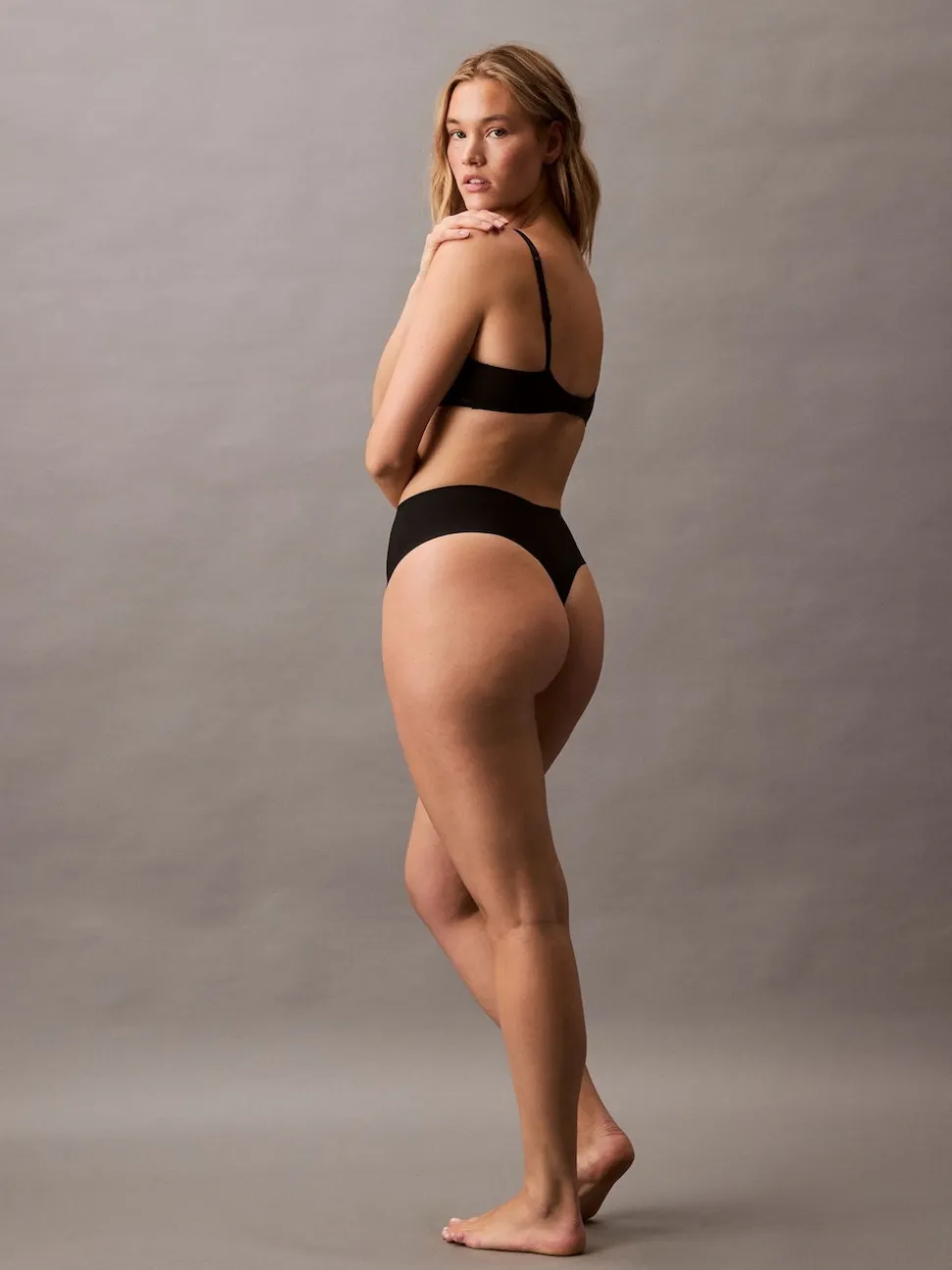 Calvin Klein Black Sculpted Shapewear Thong - Stay Put Mesh