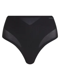Calvin Klein Black Sculpted Shapewear Thong - Stay Put Mesh