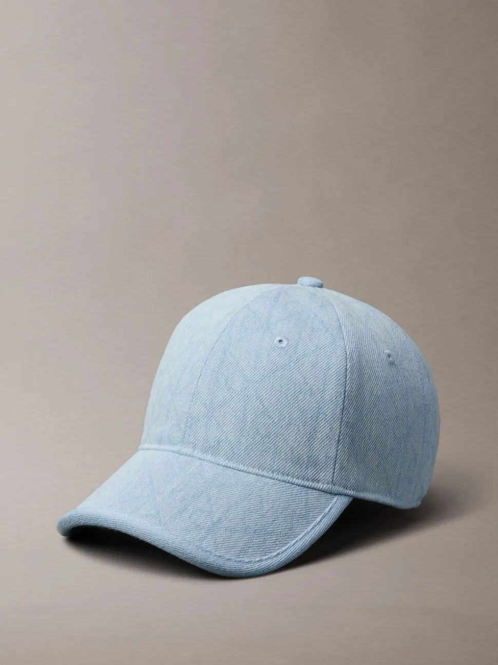 Calvin Klein Blue Burnout Emblem Logo Denim Cap