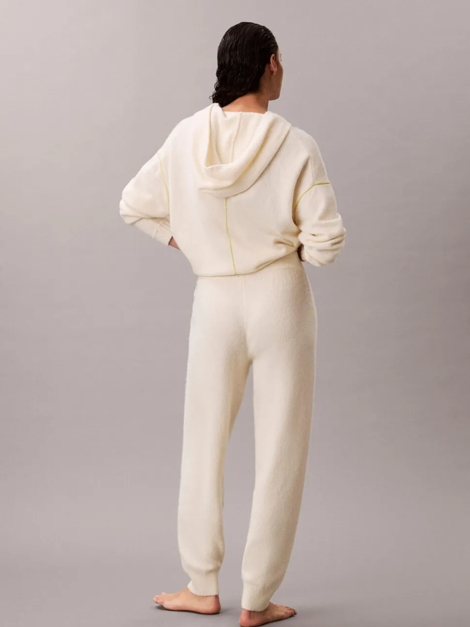 Calvin Klein White Lounge Joggers - Plush Terry
