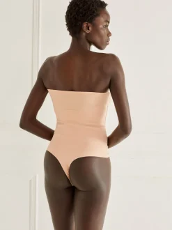 Caramel Nude Firm Tummy Control Lace Wear Your Own Bra Slip