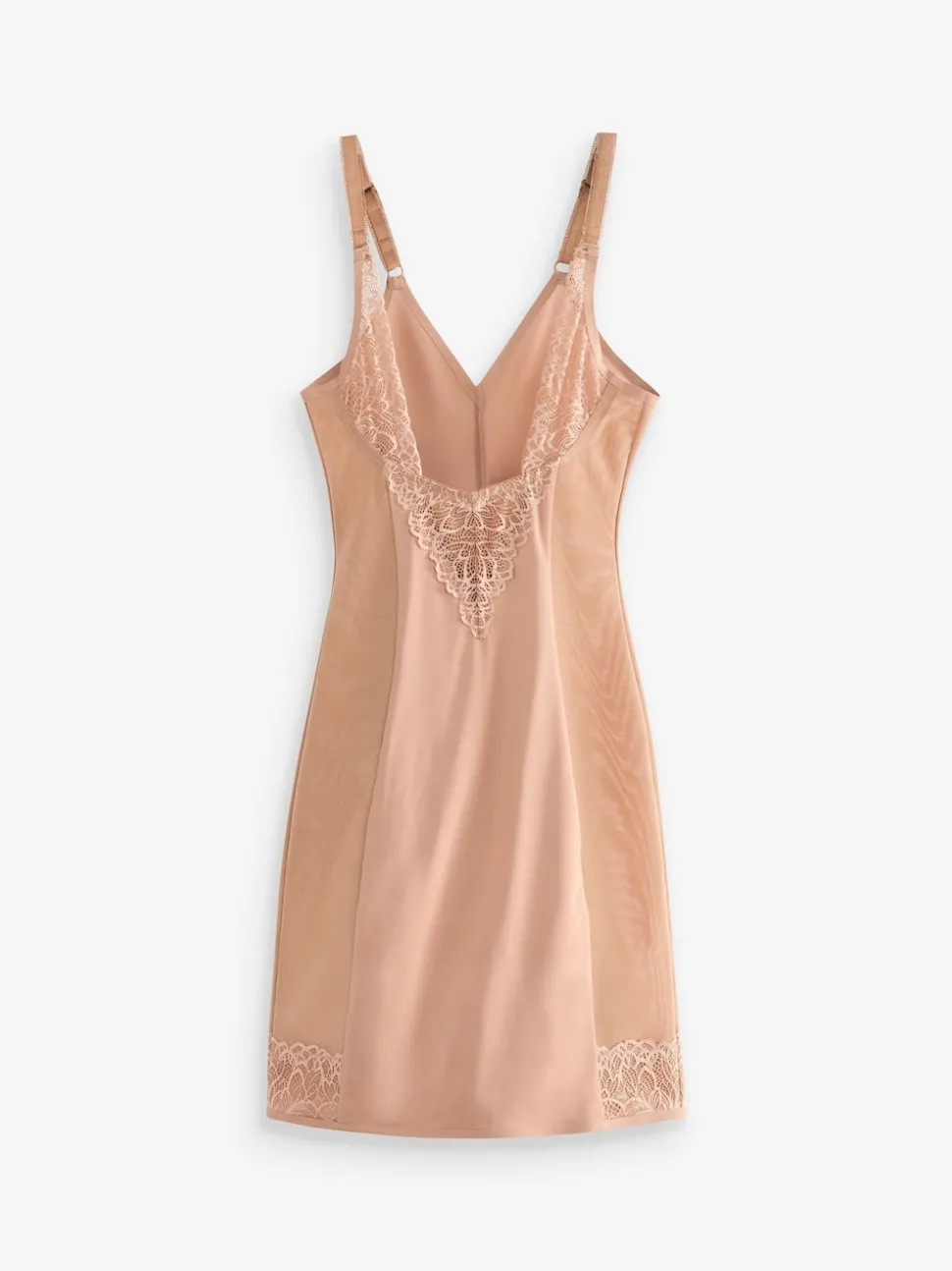 Caramel Nude Firm Tummy Control Lace Wear Your Own Bra Slip