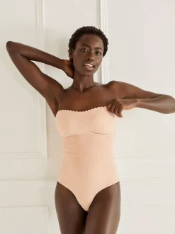 Caramel Nude Firm Tummy Control Lace Wear Your Own Bra Slip