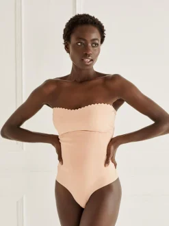 Caramel Nude Firm Tummy Control Lace Wear Your Own Bra Slip
