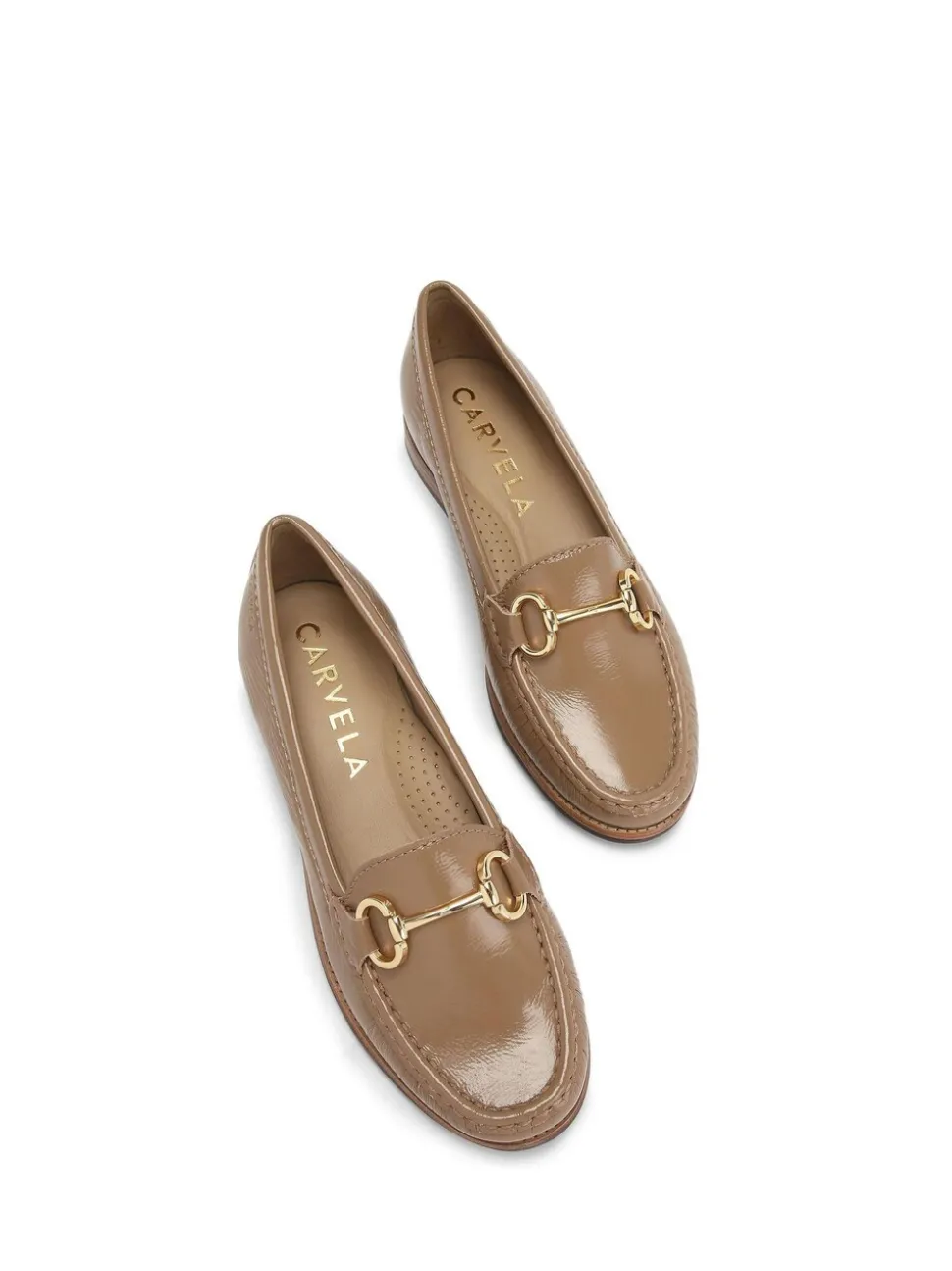 Carvela Comfort Camel Brown London Click Leather Shoes