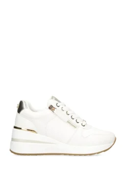 Carvela Gold Chrome High Rise Wedge Trainers
