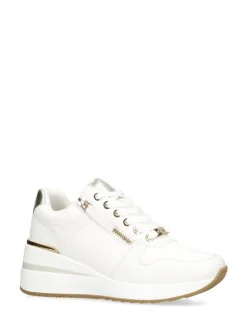 Carvela Gold Chrome High Rise Wedge Trainers