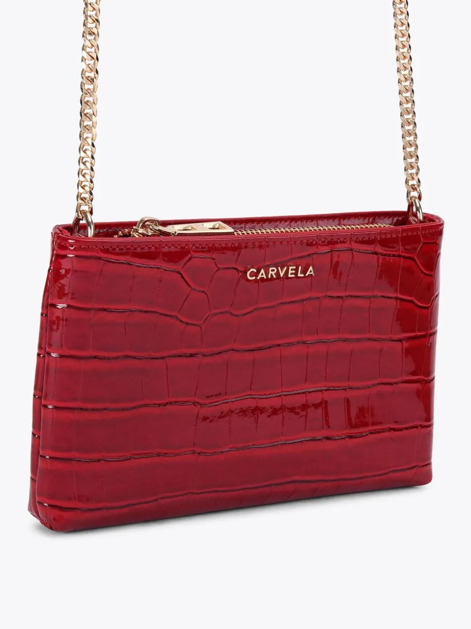 Carvela Red Chain Pouch Set