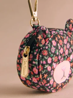 Cath Kidston Black Folding Star Ditsy Bear Clip On Purse