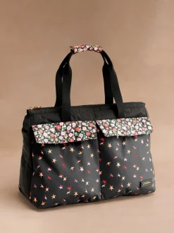 Cath Kidston Black Folding Star Ditsy Padded Tech Case Bag