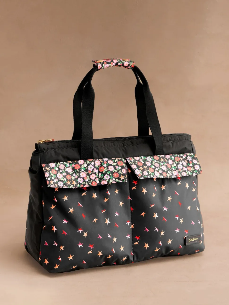 Cath Kidston Black Folding Star Ditsy Padded Tech Case Bag