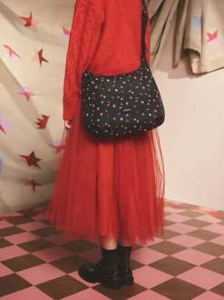 Cath Kidston Black Folding Star Ditsy Sling Cross-Body Bag