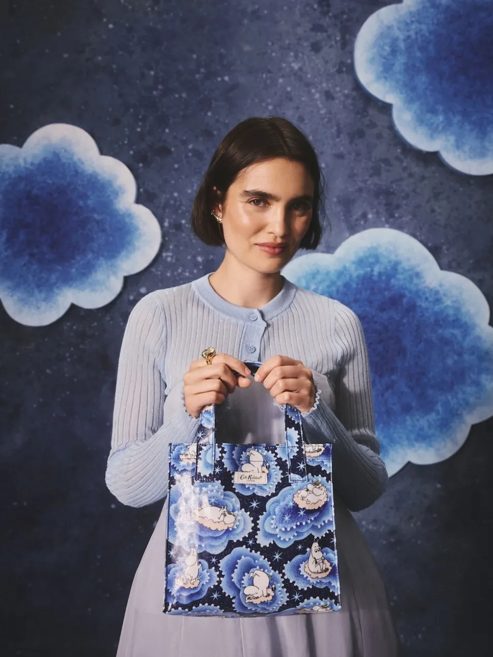 Cath Kidston Blue Clouds Small Moomins Book Bag