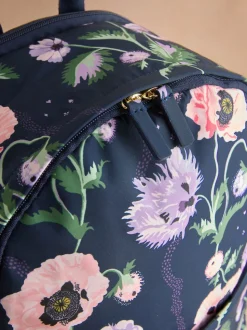 Cath Kidston Navy Peony Deck Compact Backpack
