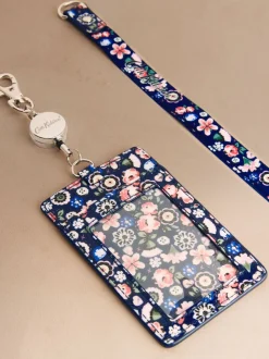 Cath Kidston Navy Queen Ditsy Lanyard Purse