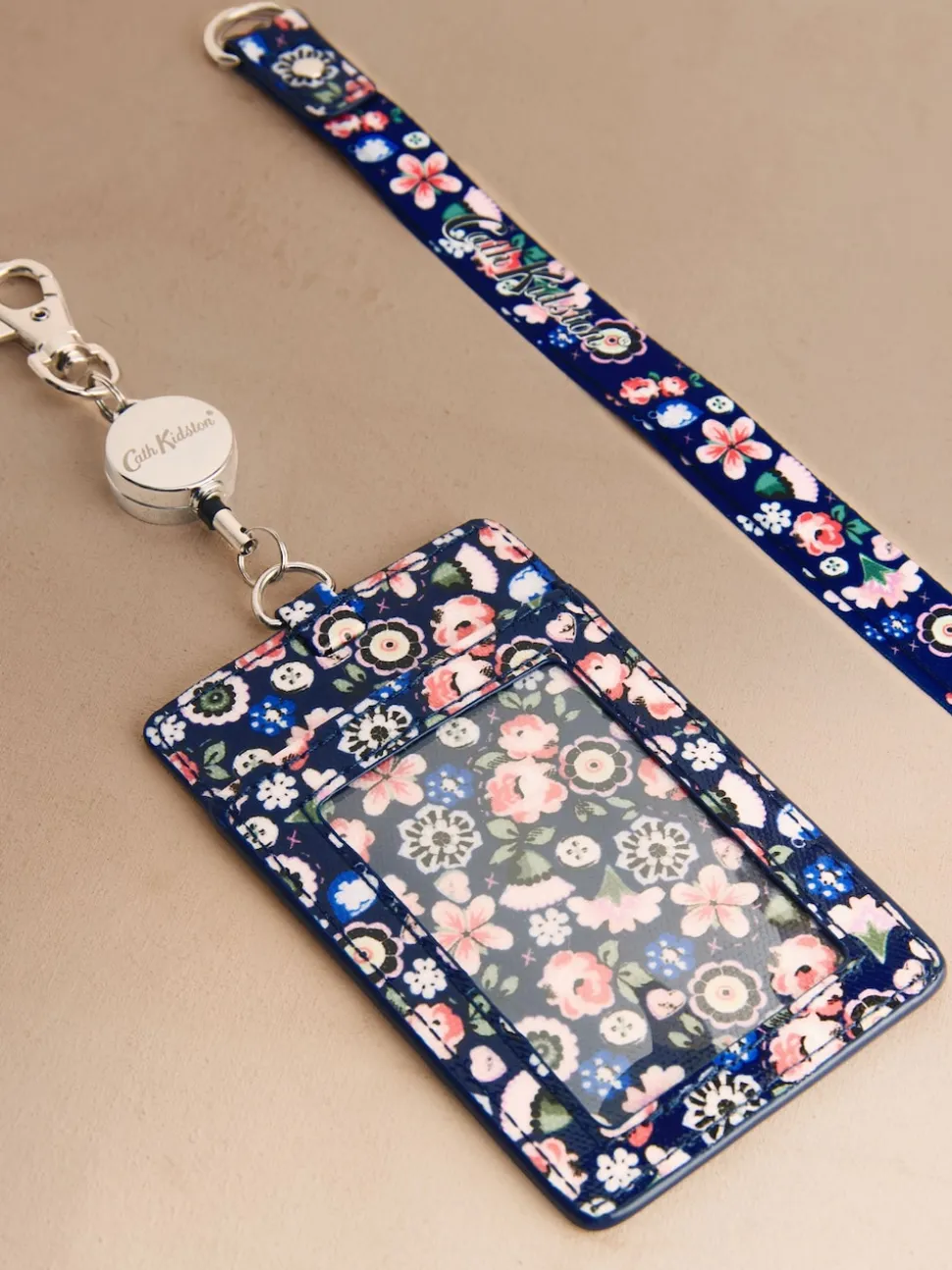 Cath Kidston Navy Queen Ditsy Lanyard Purse