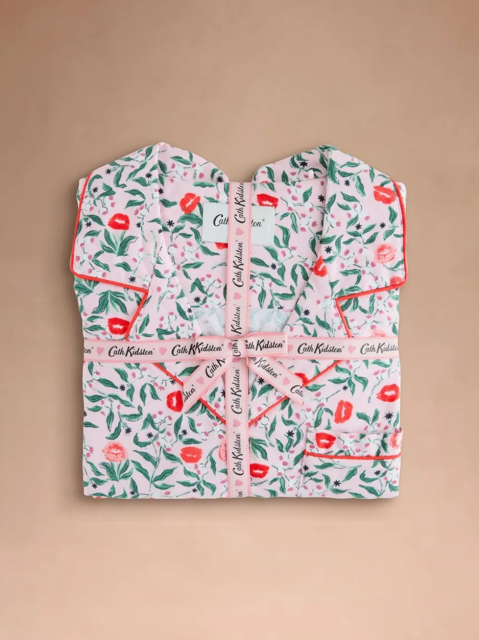 Cath Kidston Pink Kisses Button Through Pyjamas