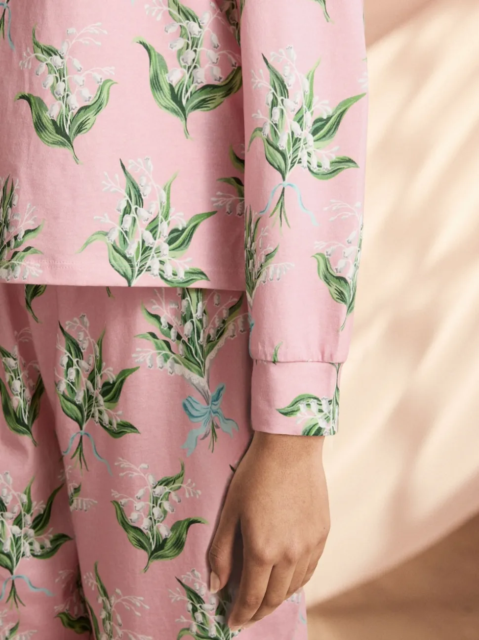 Cath Kidston Pink Lily of the Valley Cotton Twosie Pyjamas