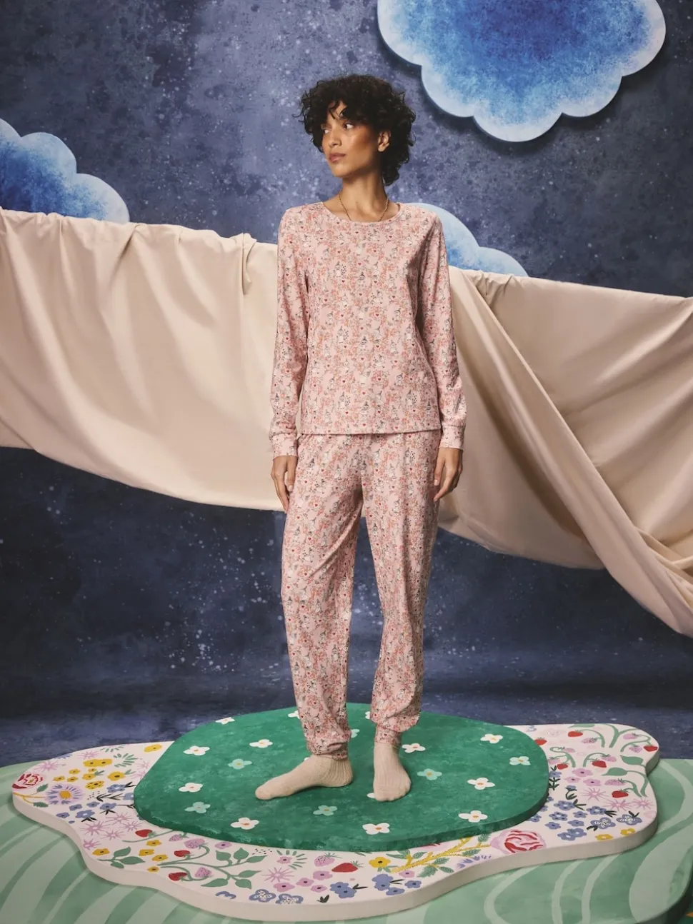 Cath Kidston Pink Little My Moomins Twosie Pyjamas