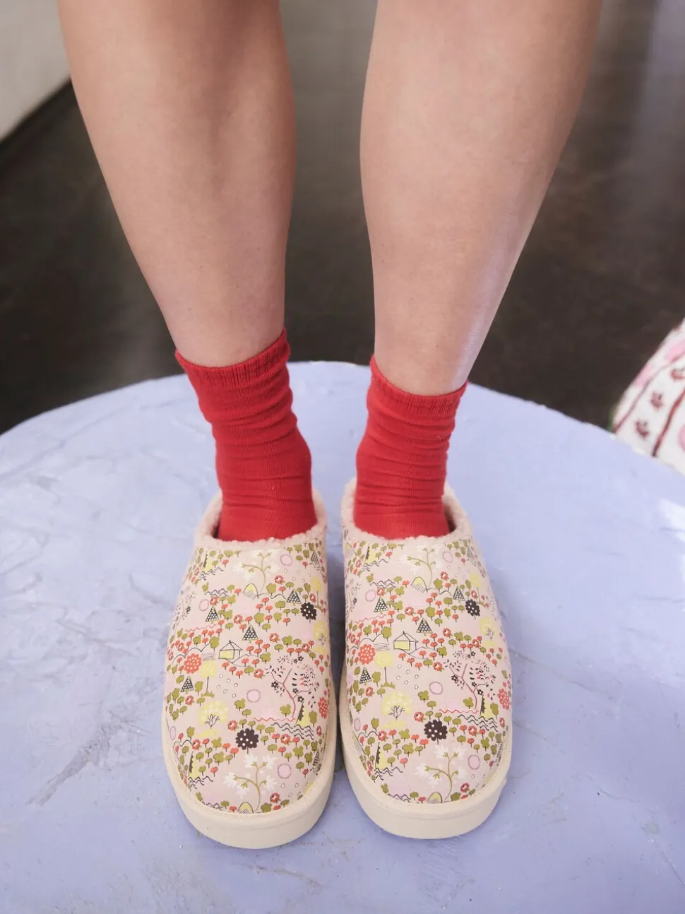 Cath Kidston Pink Posey Mule Slippers