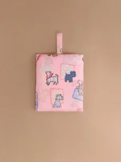 Cath Kidston Pink Teddy Dog Mini Foldaway Shopper Bag