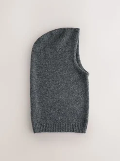 Charcoal Grey Knitted Bonnet Hat