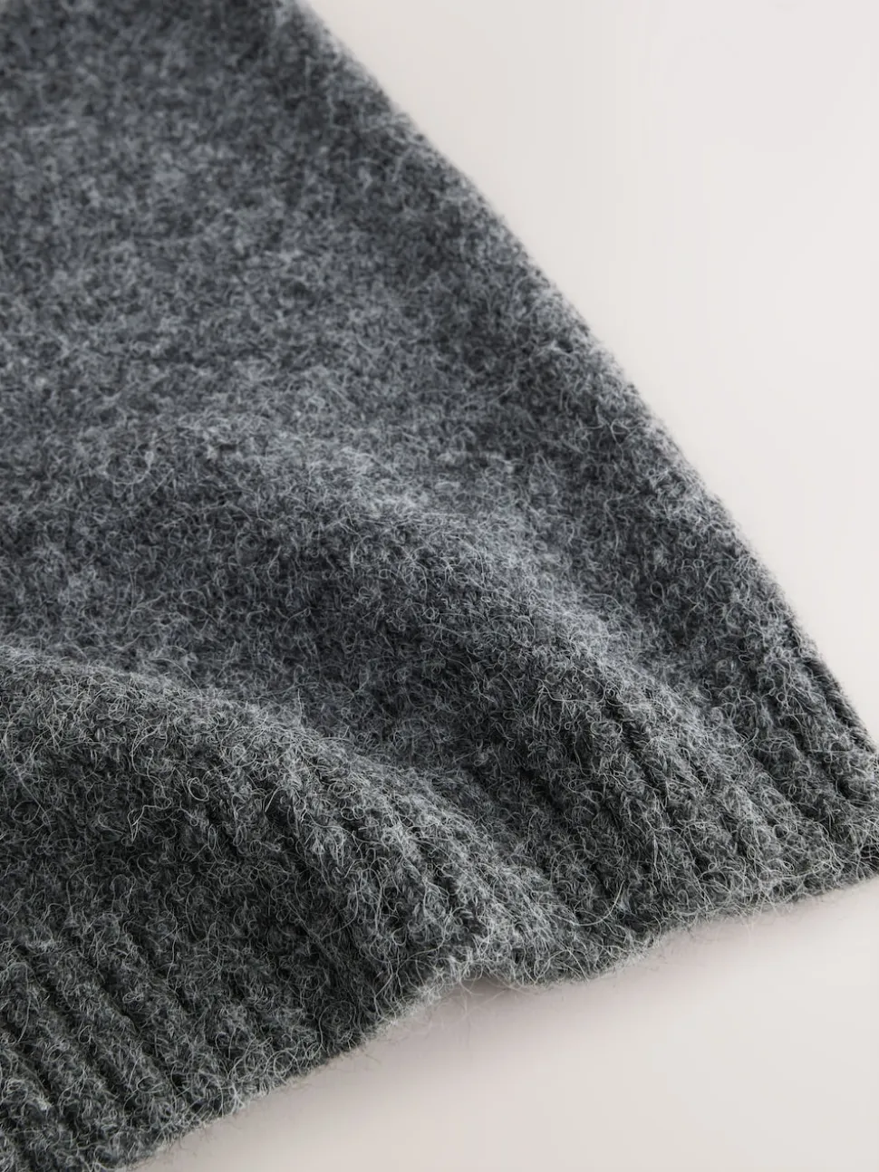 Charcoal Grey Knitted Bonnet Hat