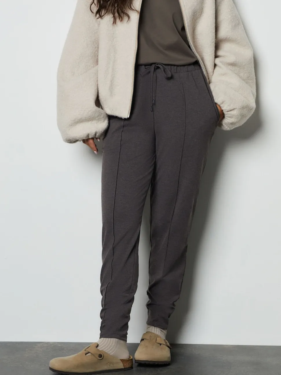 Charcoal Grey Marl Jersey Joggers
