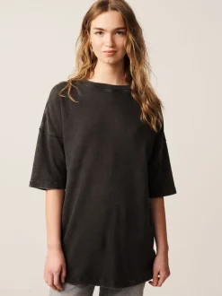Charcoal Grey Relaxed Fit Heavyweight Longline T-Shirt