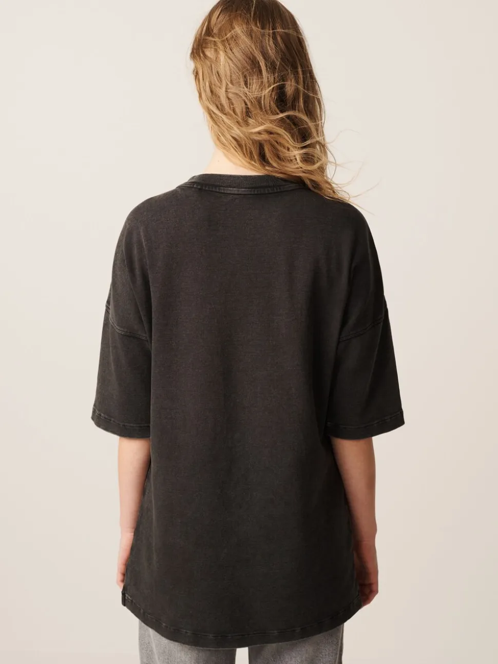 Charcoal Grey Relaxed Fit Heavyweight Longline T-Shirt