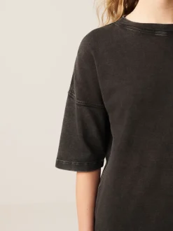 Charcoal Grey Relaxed Fit Heavyweight Longline T-Shirt