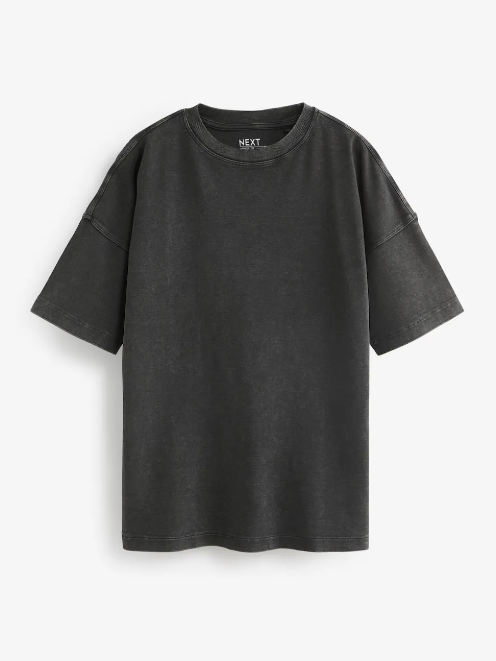 Charcoal Grey Relaxed Fit Heavyweight Longline T-Shirt