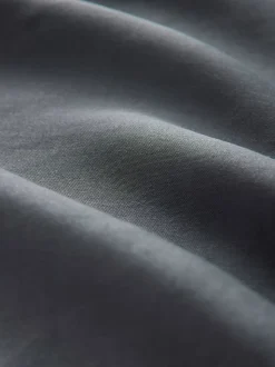 Charcoal Grey Satin Midi Skirt
