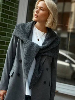 Charcoal Grey Triangle Scarf