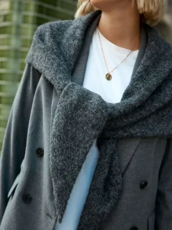 Charcoal Grey Triangle Scarf