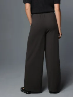 Charcoal Grey Wide Leg Jersey Joggers