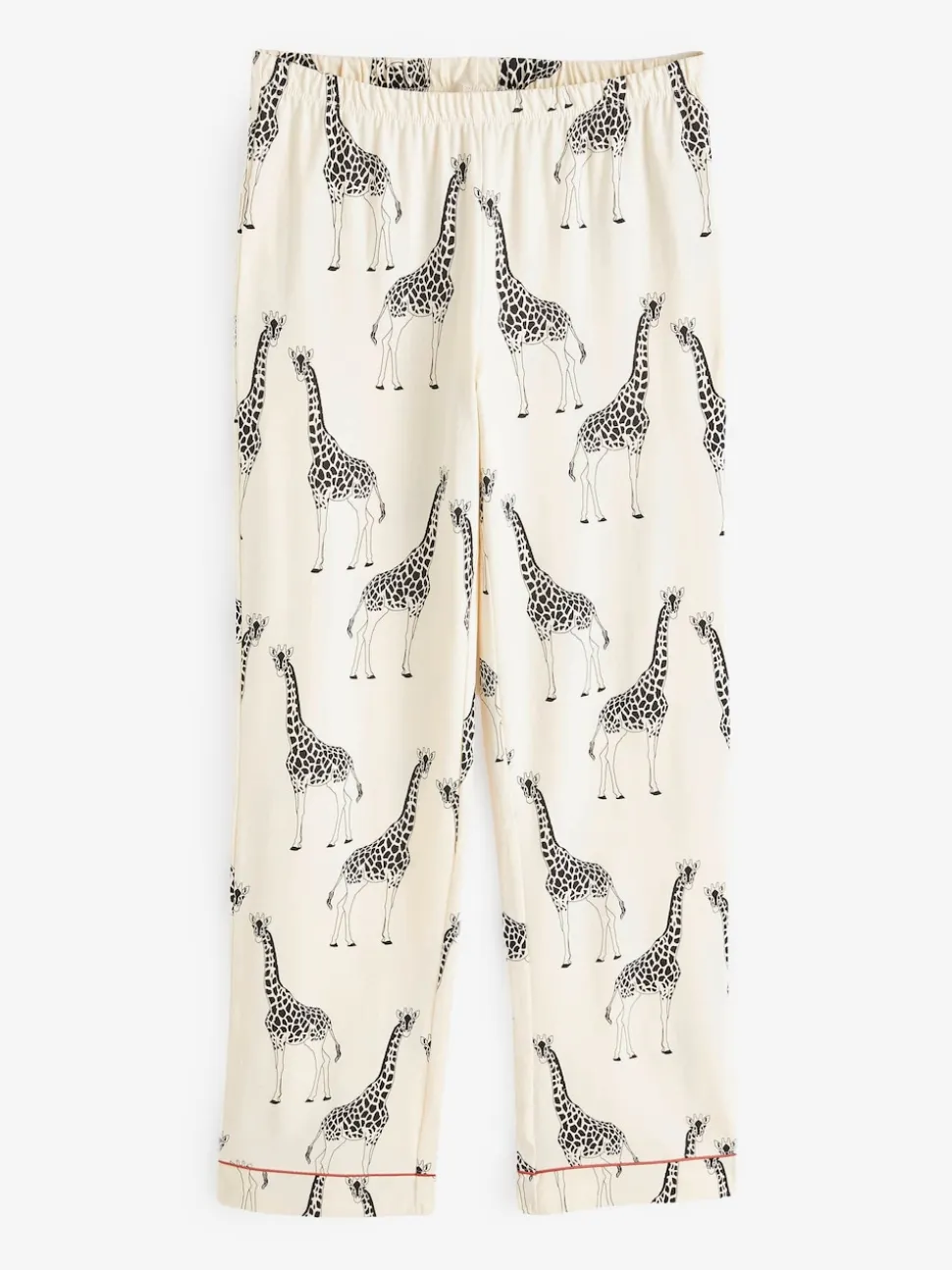 Chelsea Peers Cream Giraffe Button Up Long Pyjama Set