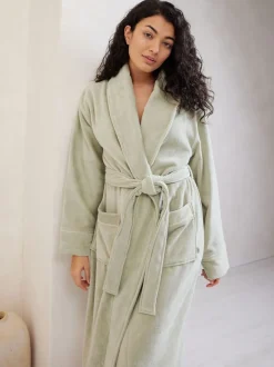 Chelsea Peers Green 100% Cotton Towelling Dressing Gown
